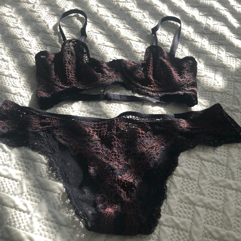 FREE PEOPLE intimately bra and panty set NWT